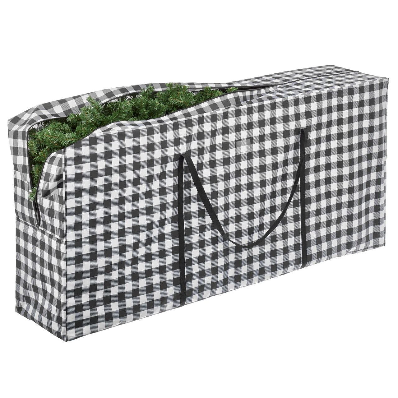 mDesign Extra Large Christmas Tree Storage Bag with Handles, Zip Close